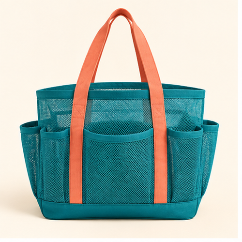 Oversized Mesh Beach Tote — hero