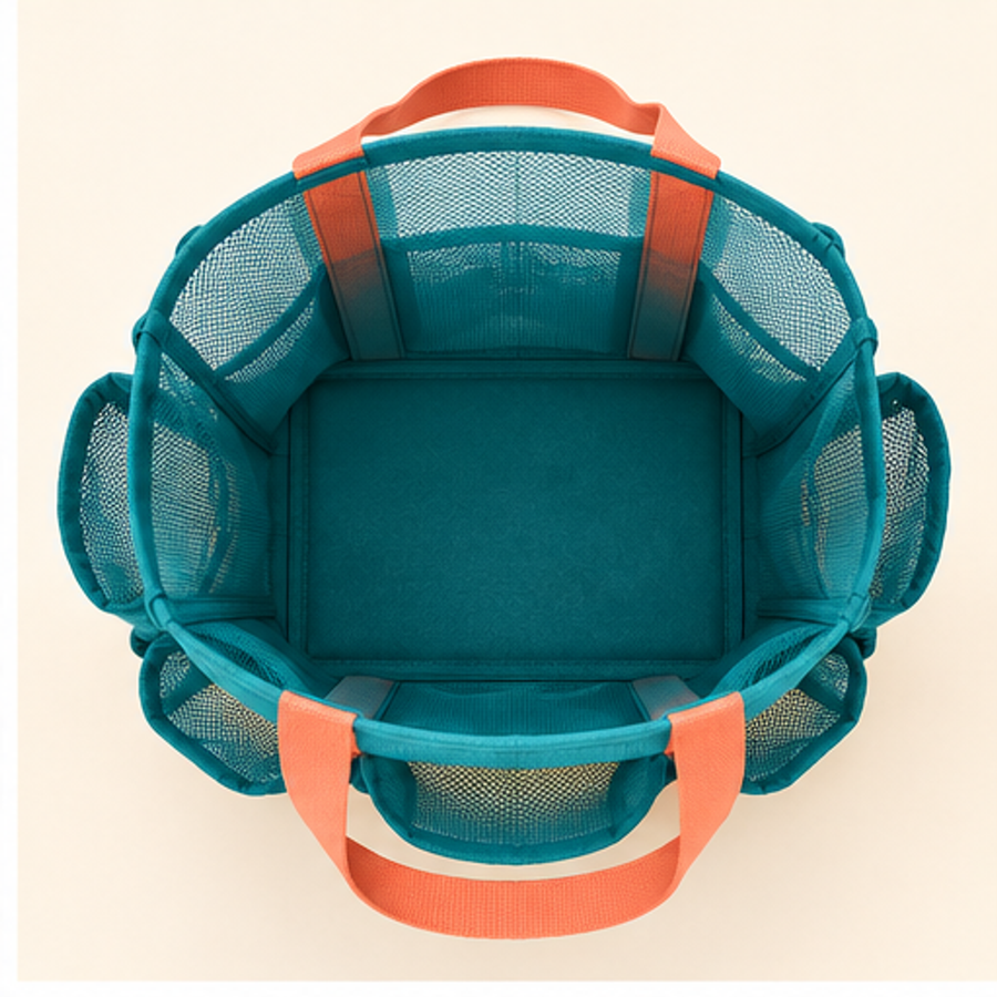 Oversized Mesh Beach Tote — feature