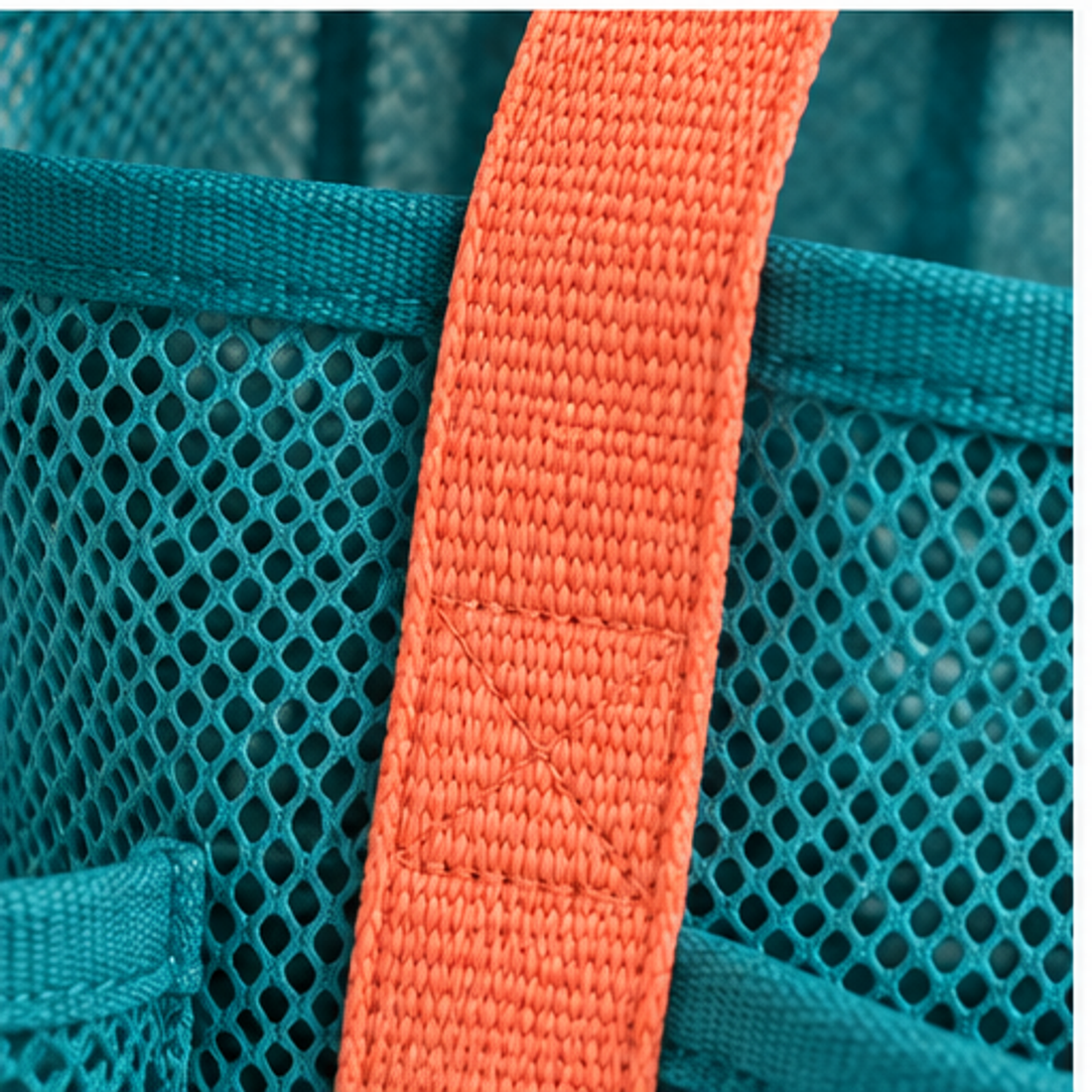 Oversized Mesh Beach Tote — detail